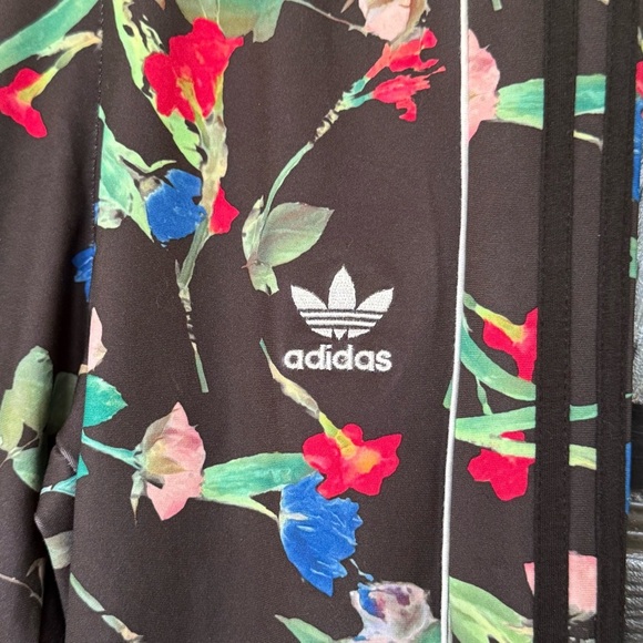 Adidas Triple Stripe Floral Leggings Small - Picture 4 of 12